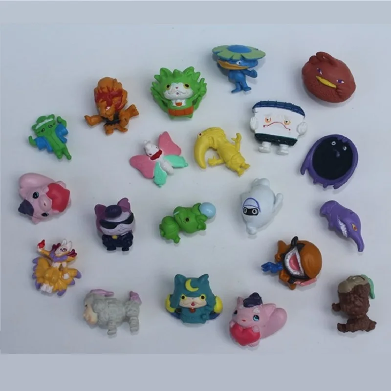 50 шт./лот Мультяшные аниме экшн фигурки 2 см часы Yokai миниатюрные капсульные куклы