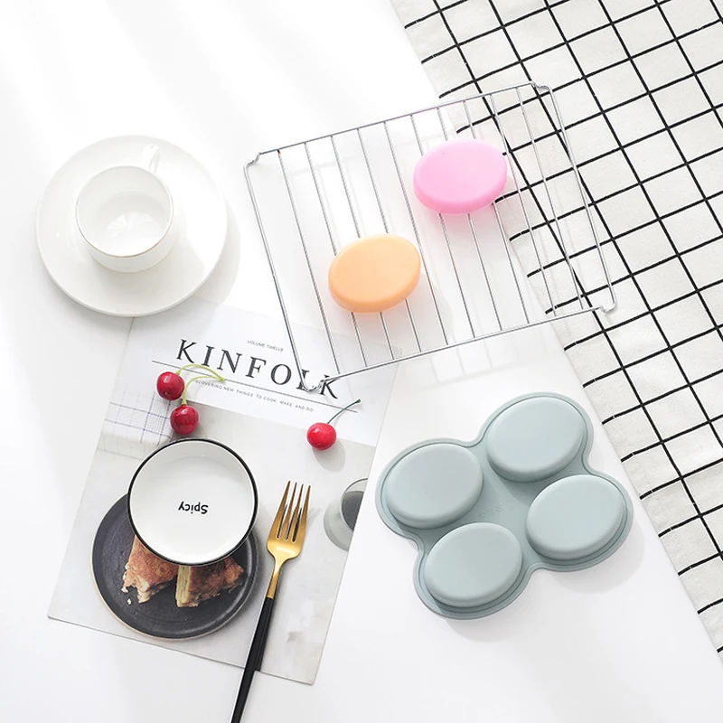 4-полостные овальные силиконовые формы для мыла 3D ручной работы форма товары