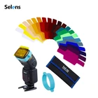 Selens 20 шт. SE-CG20 Flash Gel цветные фильтры для Metz Godox D7100 SB910 Speedlite Speedlight Flashgun модификатор управления освещением