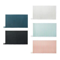 kitchen self draining tpr drying mat multipurpose kitchen drain pad heat resistant pad holder 18x30cm for hot dishes pots pan