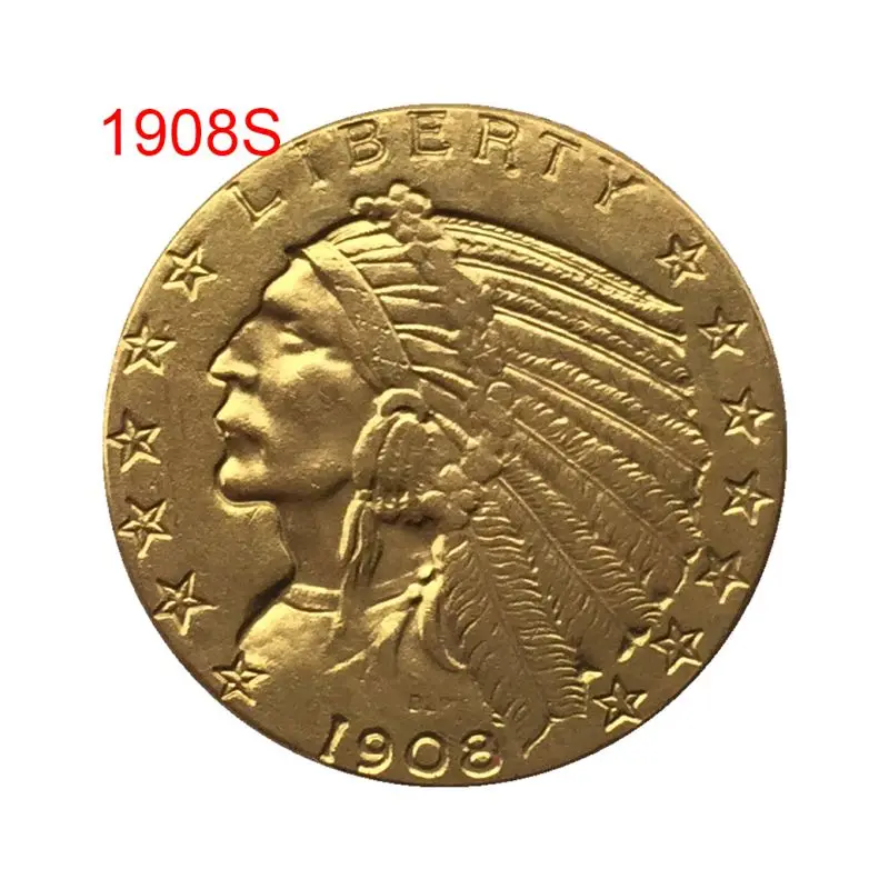 1908/1926 Античная памятная старая монета США позолоченная Коллекционная монета Ремесла Художественный Сувенир украшения