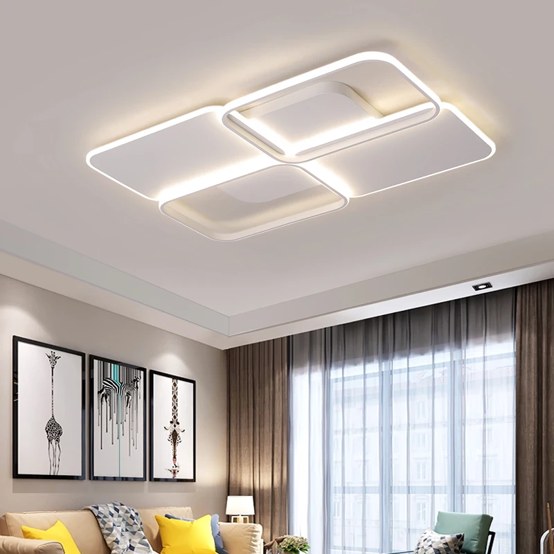 LICAN Люстра для гостиной спальни домашний декор белый черный блеск современный