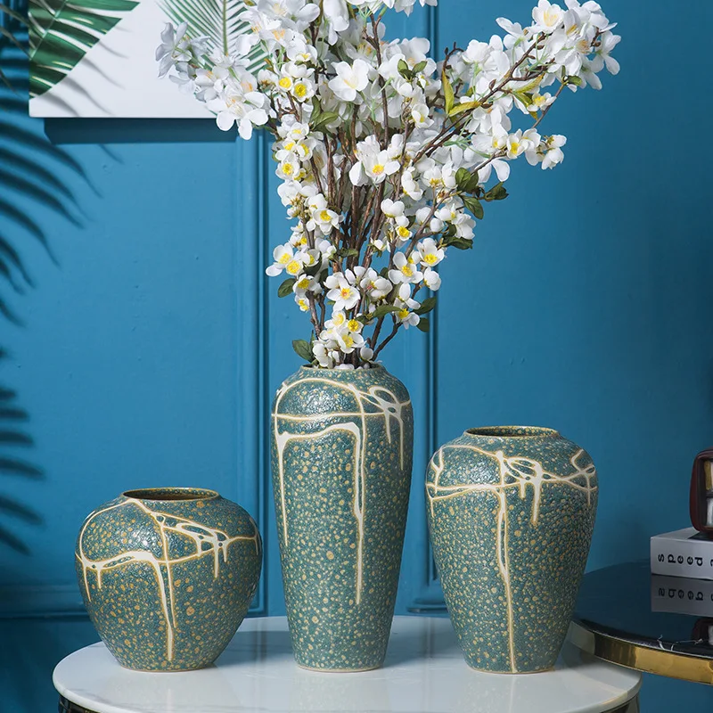 

Home Decoration Simple Soft Decoration Dry Flower Pot Hydroponics Planter Jingdezheng on Glaze Vase