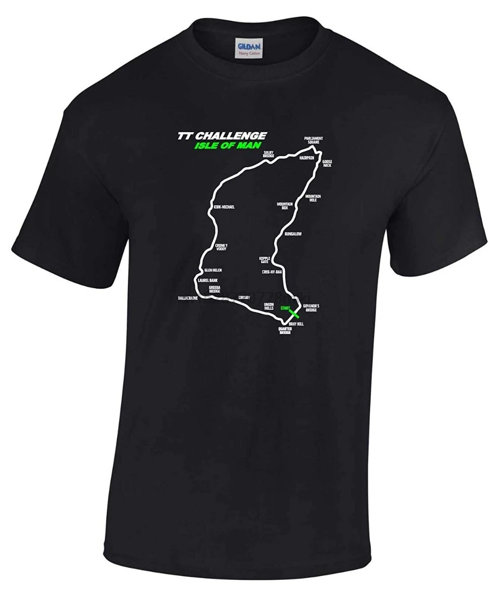 100% хлопок короткий рукав с круглым вырезом остров Мэн Tt гоночной трассе Футболка