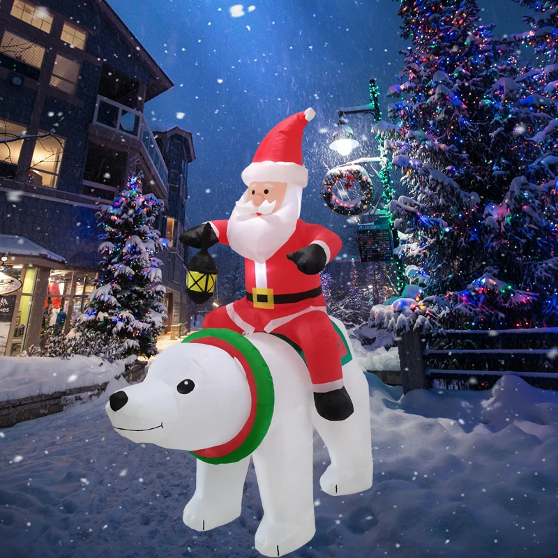 Новогоднее Надувное украшение на открытом воздухе шланг для полива огорода