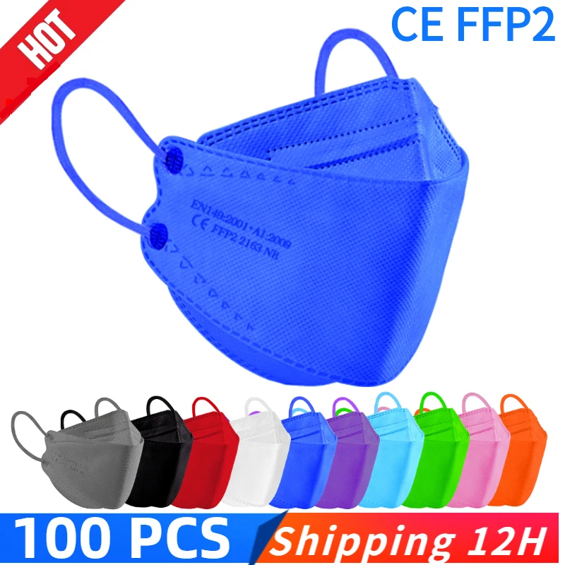 

FFP2 Mascarillas Kn95 Masques Black Respiratory Mask FPP2 Certificado CE Disposable Mouths Face Mask FFP2 Certified europe FFP2