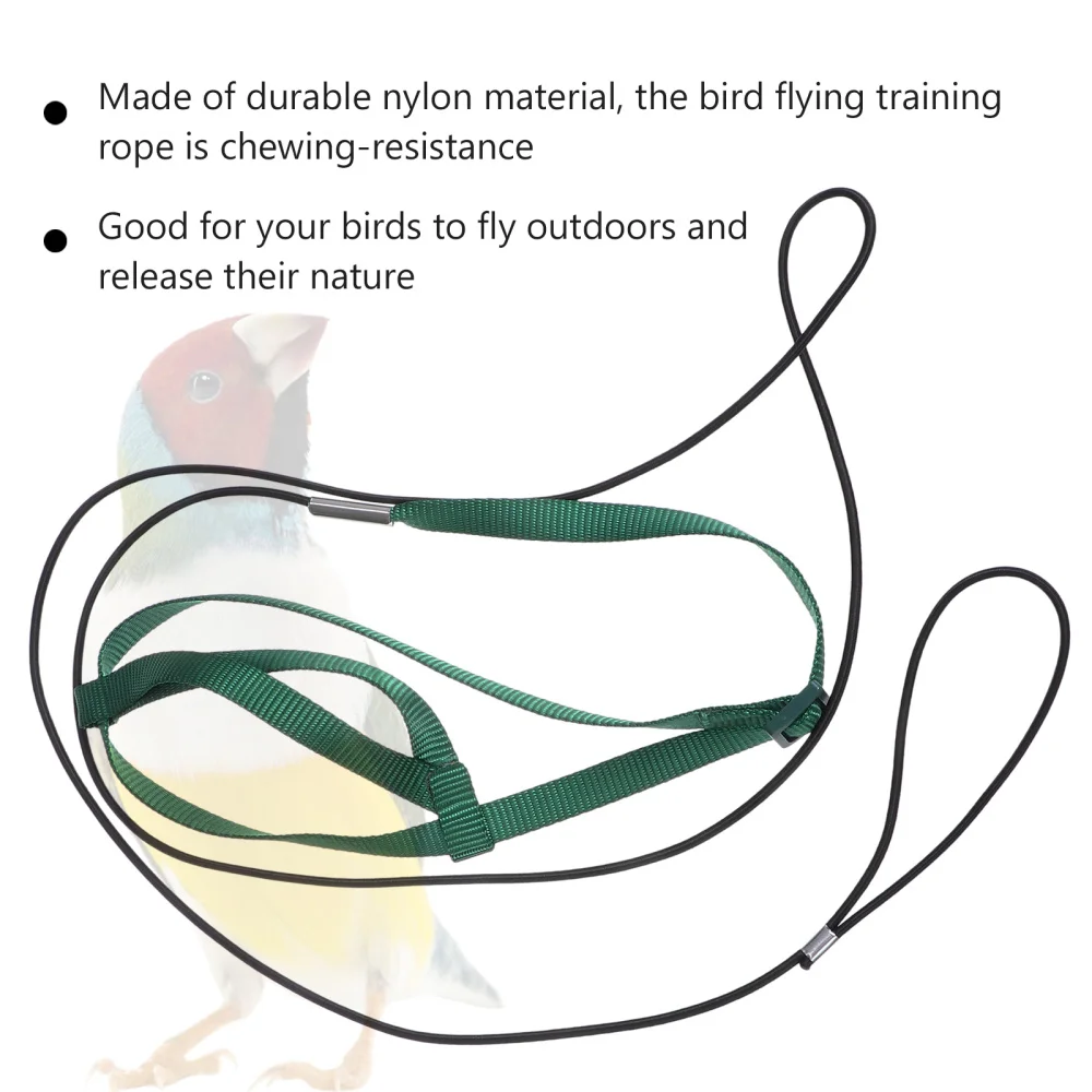 

Parrot Bird Harness Leash Outdoor Flying Traction Straps Band Adjustable Anti-Bite Parrot Cockatiels Budgie Birds Training Rope
