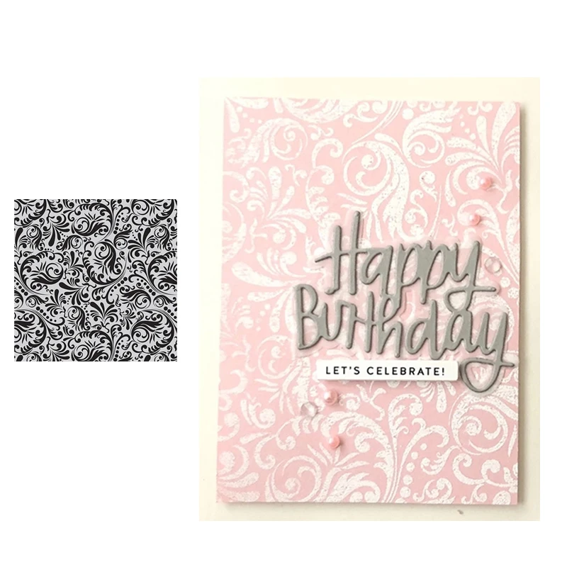 

2021 New Arrival Flowers Background Rubber Stamps Scrapbooking Silicone Seals Craft Stencil Album Card Making Decoration Sheet