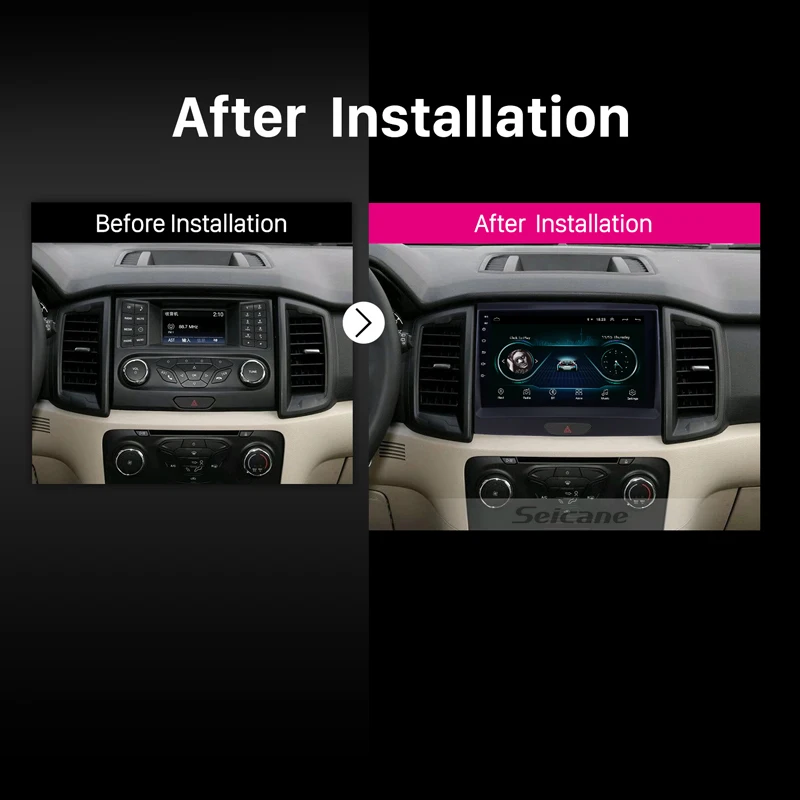 Seicane Android 9. 0 9 дюймов Автомобильный плеер GPS-навигация Радио для Ford Ranger 2015
