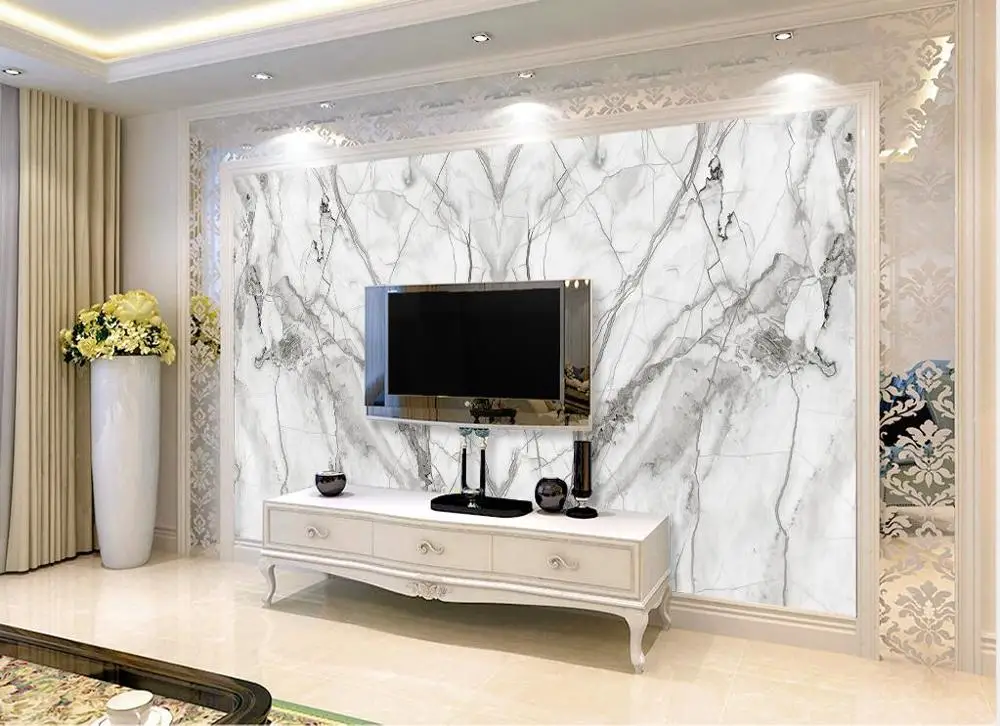Бежевые Мраморные Настенные обои для стен 3 d гостиной 3d | Обустройство дома