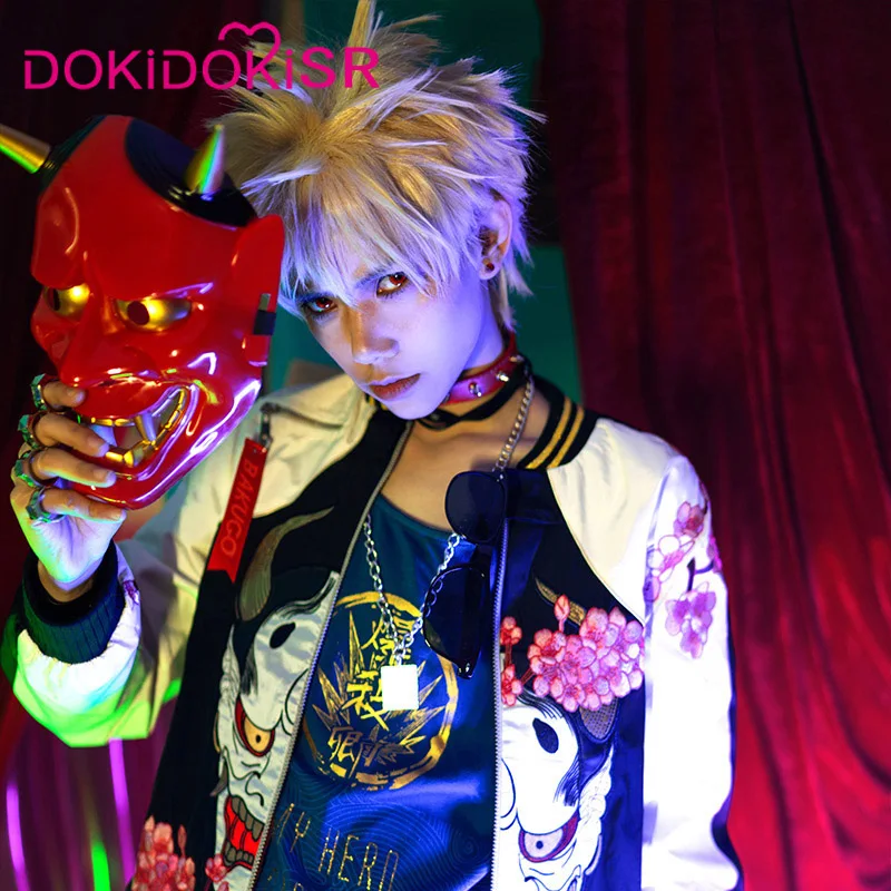 DokiDoki Аниме Косплей Boku No Hero Academy/My Hero Academy Косплей Костюм Doujn Katsuki Bakugou костюм для мужчин Хэллоуин