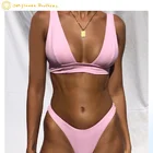 Женский раздельный купальник бикини разных цветов женские купальные костюмы 2021 красный купальник