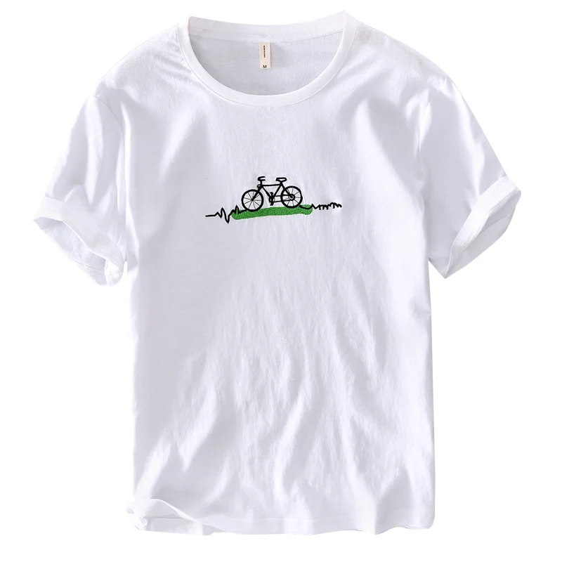 

New arrival summer white t-shirt men fashion casual linen t shirts for men o neck comfortable tshirt mens tops chemise camisa