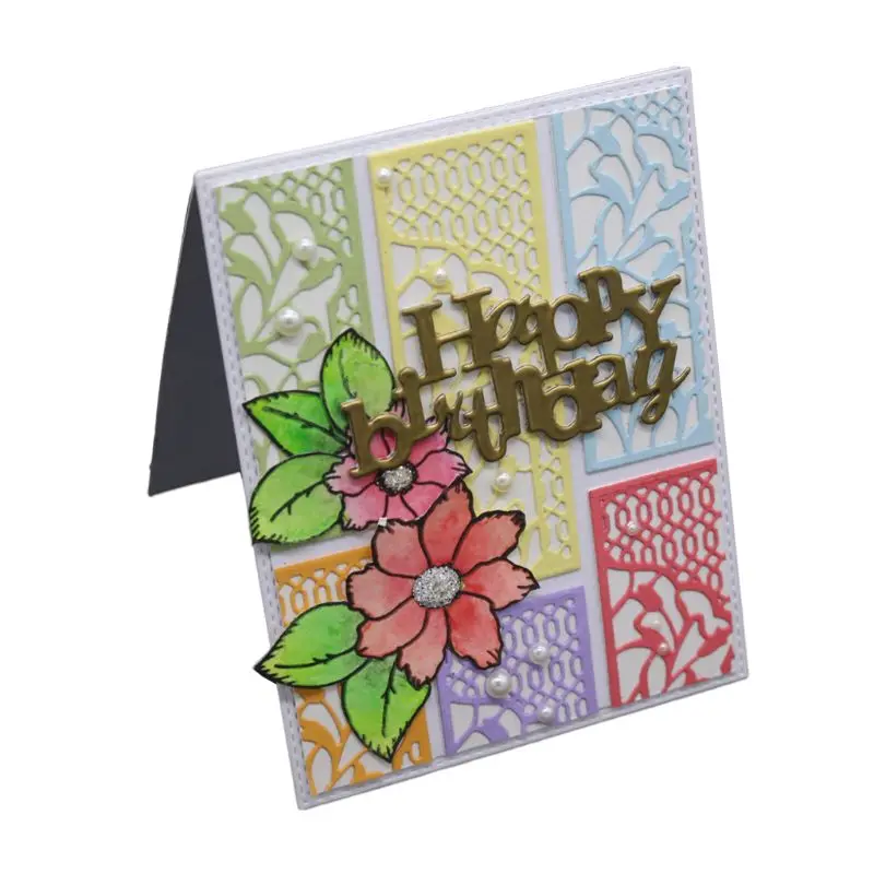 Цветочный фон металлические режущие штампы Трафаретный Скрапбукинг DIY штамп для