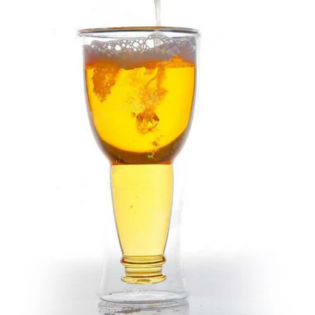 Креативная переворачивающаяся пивная чашка бокал для вина сока питьевой воды