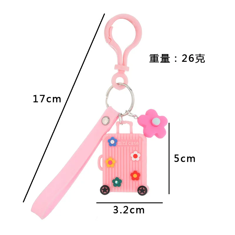 

Creative Soft Luggage Keychains Cute Luggage Key Chain Children Bag Pendant Keyring Gifts Student Lovers Accessories