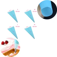 14pcsset silicone pastry bag tips kitchen cake icing piping cream cake decorating tools reusable pastry bags15 nozzle set