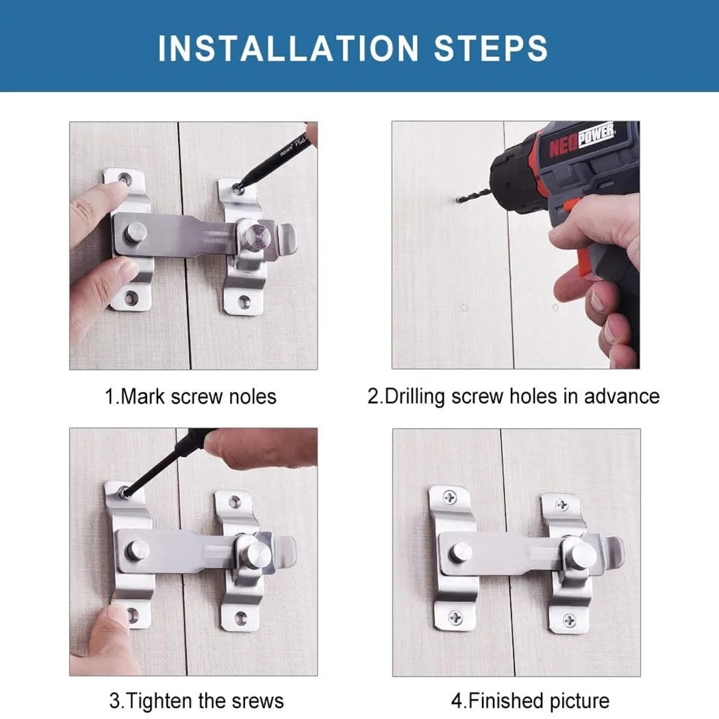 

Latch Hasp Latch Lock Latches Lock Safety Sliding Stainless Steel Brushed