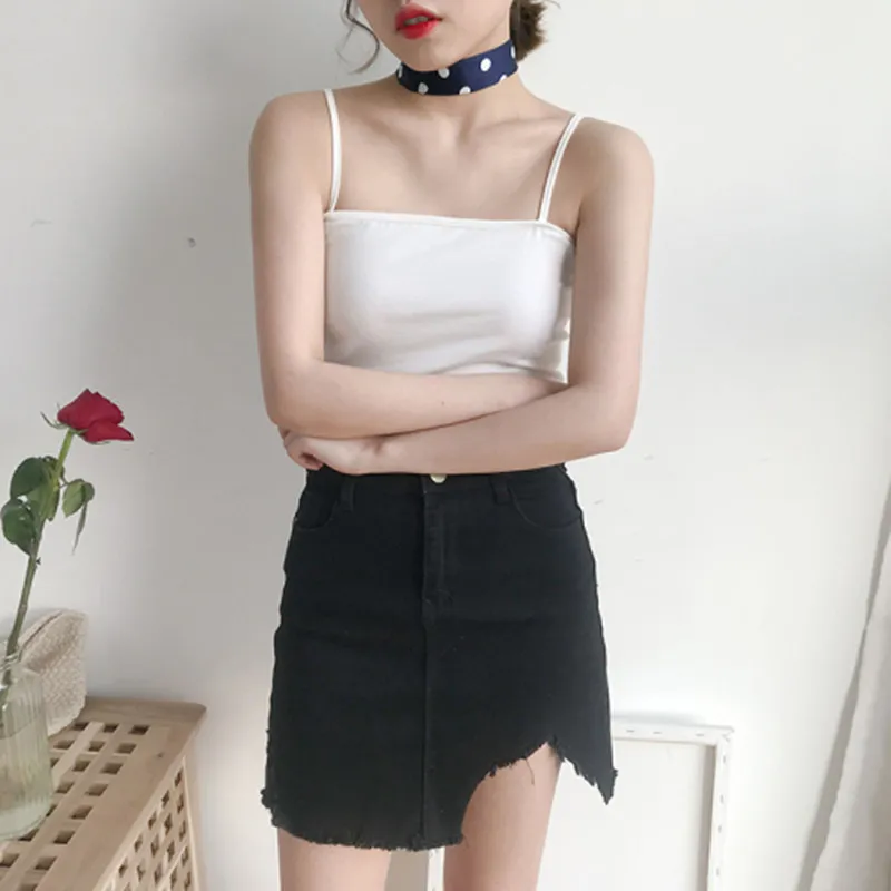 

Женская однотонная тонкая майка, Тонкая Повседневная Винтажная летняя майка