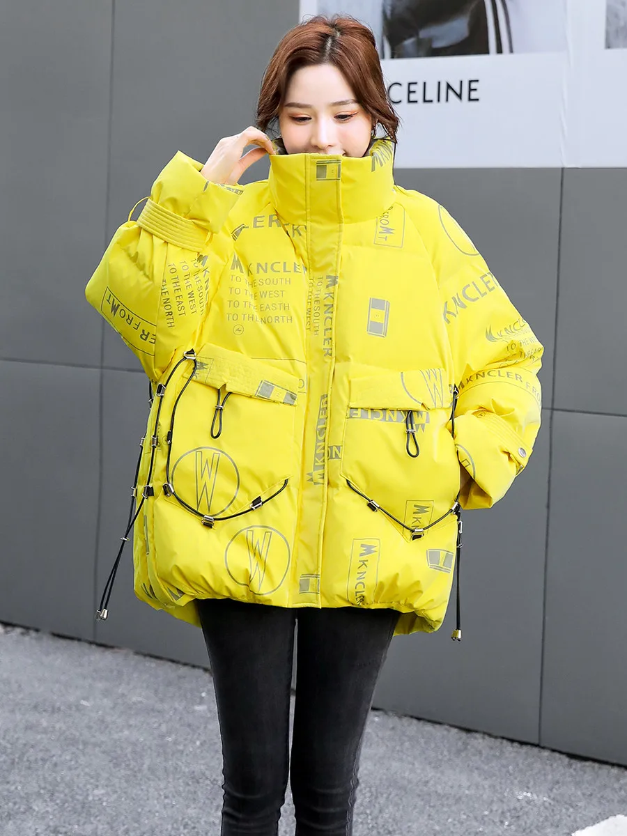 90 White Duck down Jacket Women's Mid-Length Winter New Large Size Loose Slimming and Fashionable Disposable Coat