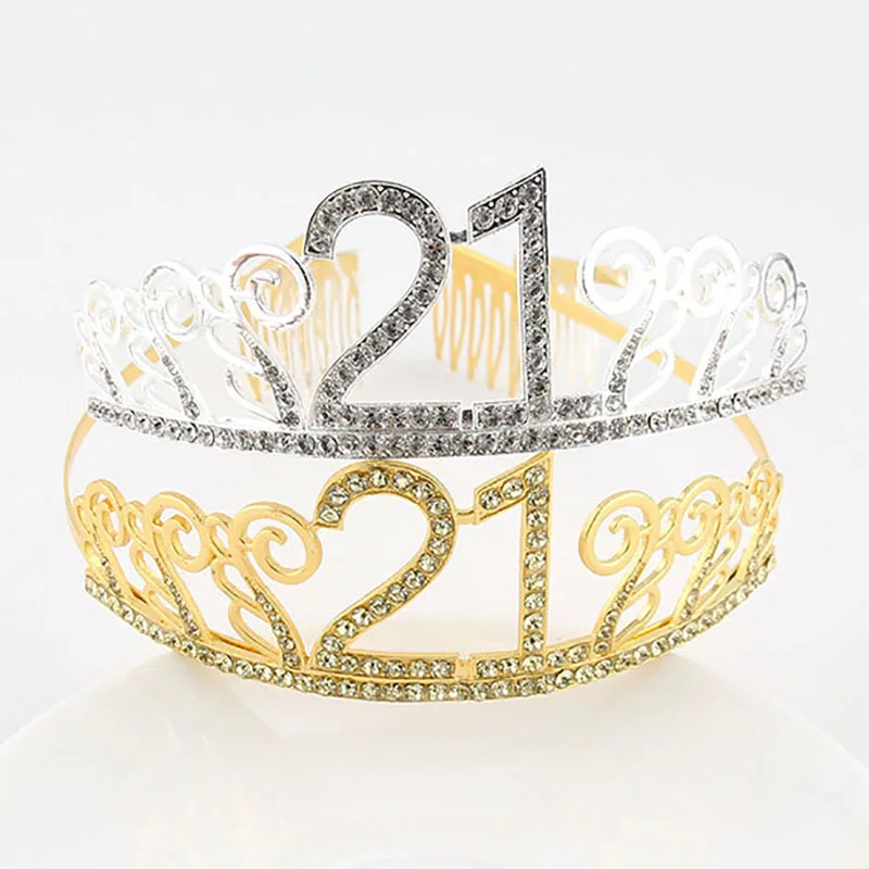 Тиара с короной для вечеринки в честь Дня Рождения повязка на голову атласный