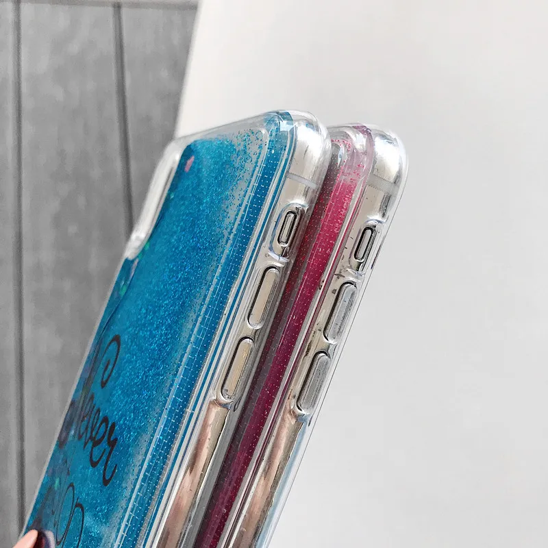 Жидкий чехол Quicksan для Iphone 11 Pro Max телефона Xs IPhone 6 7 8 Plus прозрачный Xr 6S Бесплатная