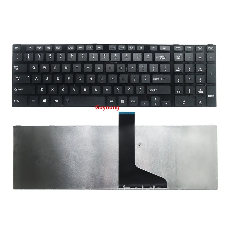 Новая клавиатура США для TOSHIBA SATELLITE C850 C850D C855 C855D L850 L850D L855 L855D L870 L870D черная ноутбука