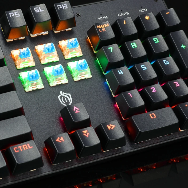 

USB Wired Gaming Keyboard 104 Key Colorful LED Backlit Mechanical Keyboad Computer Laptop Luminous Keypad for Office