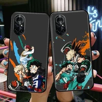 anime my hero academia clear phone case for huawei honor 20 10 9 8a 7 5t x pro lite 5g black etui coque hoesjes comic fash des