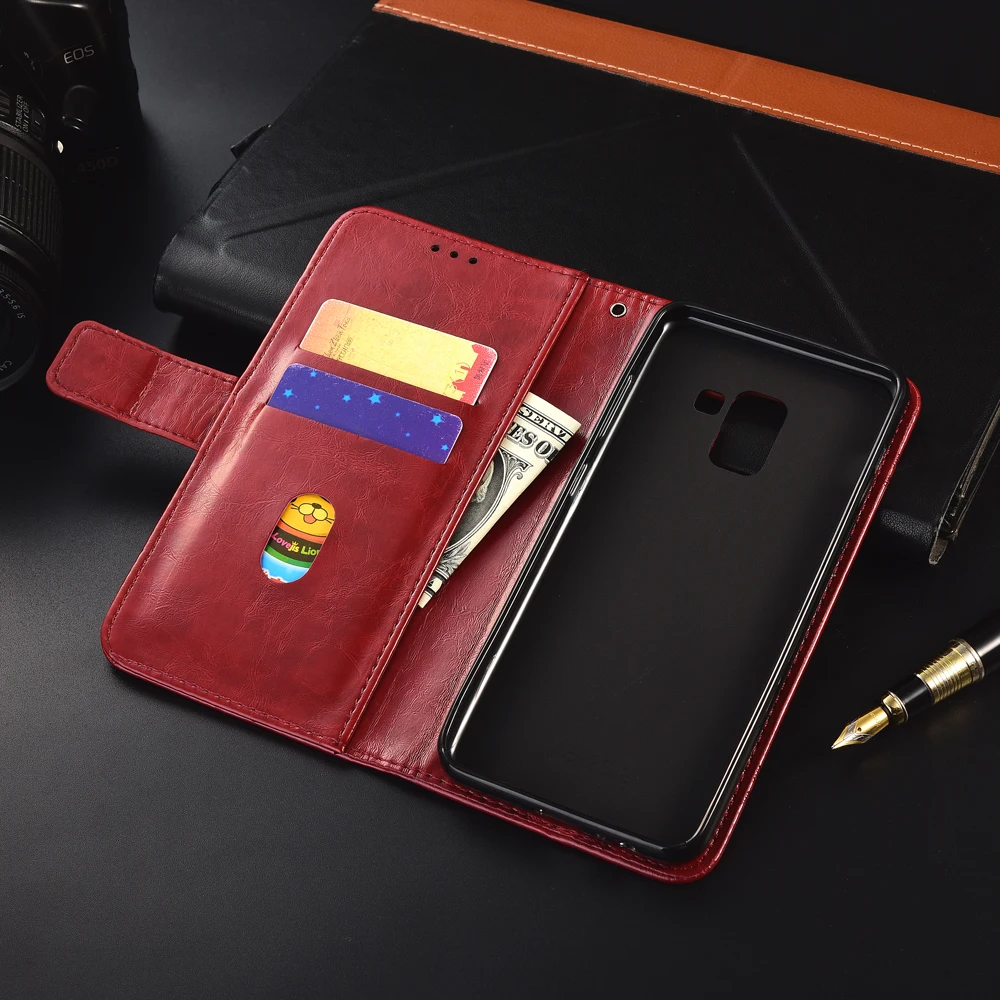 Чехол-бумажник для Galaxy A6 2018 A600 A600F чехол Samsung A 6 600 A62018 оболочка | Мобильные телефоны