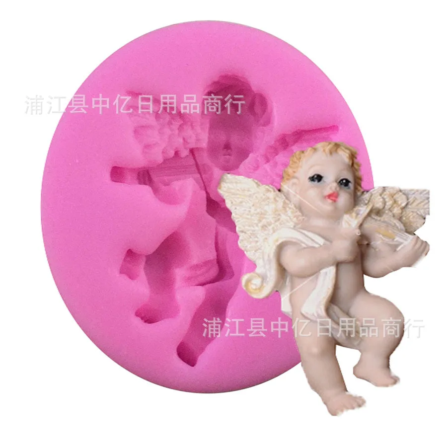 

Violin Angel Liquid Silicone Mold Fondant Cake Baking Mold M030