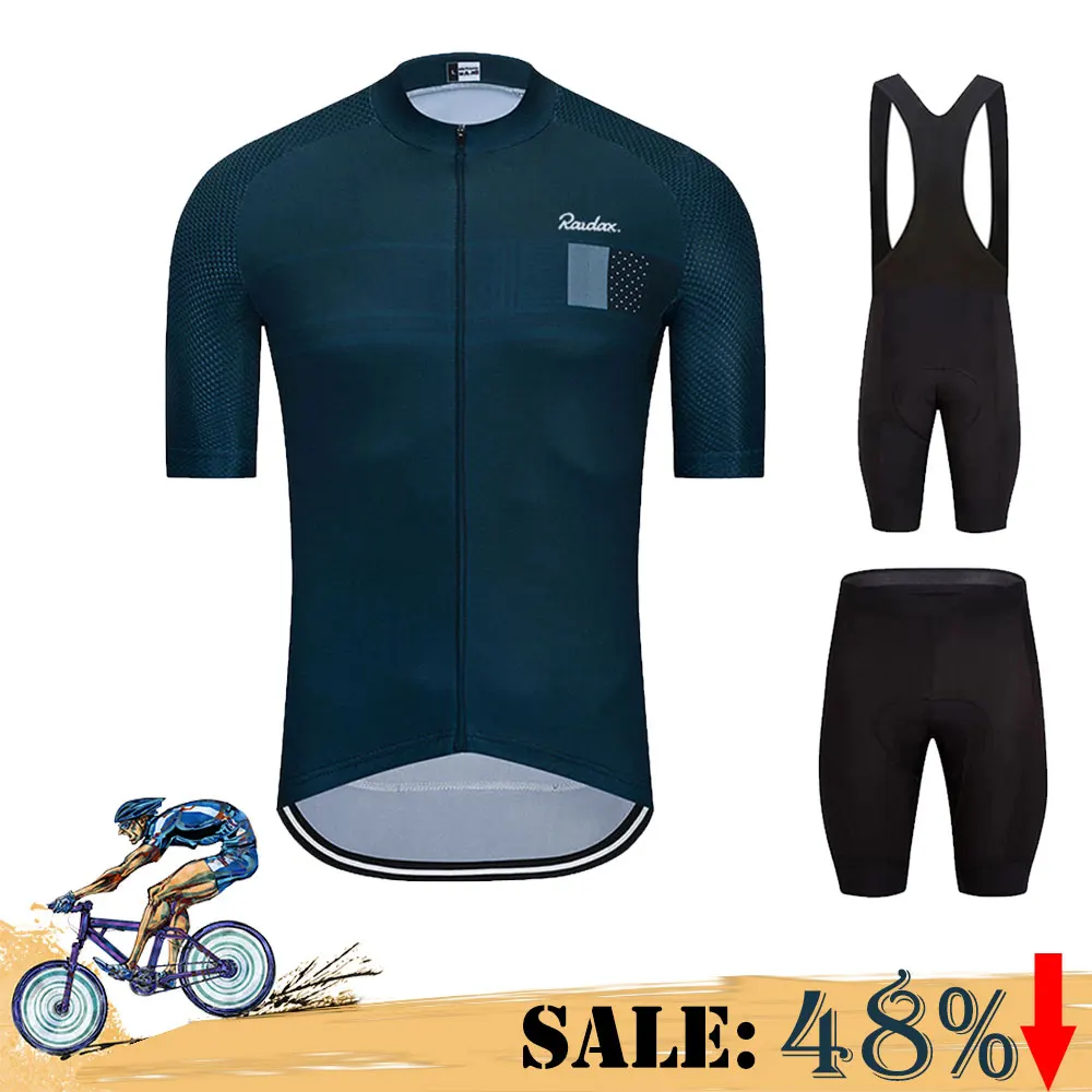 

Профессиональная одежда для велоспорта RAUDAX, мужской летний комплект для велоспорта с коротким рукавом, дышащая триатлоновая футболка для г...