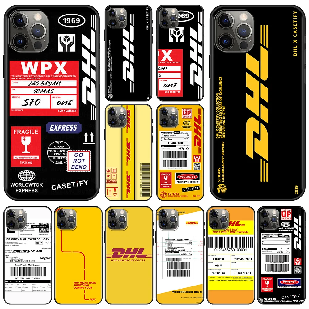 

Express DHL First Class Case for iPhone 11 13 Pro Cover for iPhone 12 Pro XR 7 8 Plus X XS Max SE 2020 Shell
