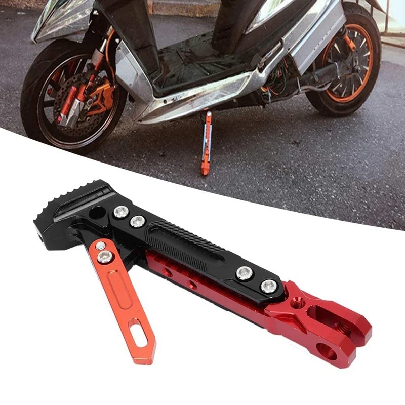

Universal Motorcycle Adjustable Kickstand,Modified CNC Aluminum Alloy Foot Side Support Stand