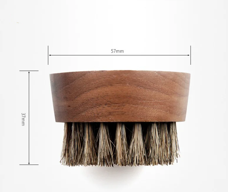1 шт. Высококачественная круглая щетка для бороды из черного орехового кабана