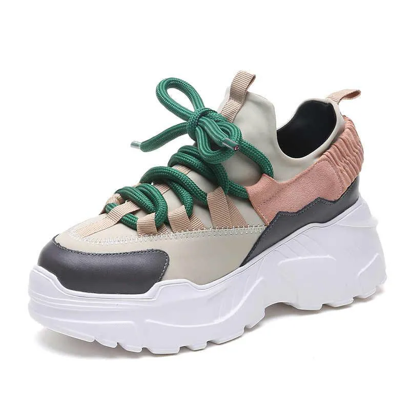 

2019 Spring Autumn Women Casual Shoes Comfortable Platform Woman Sneakers Ladies Trainers Chaussure Femme Tenis Feminino 8CM