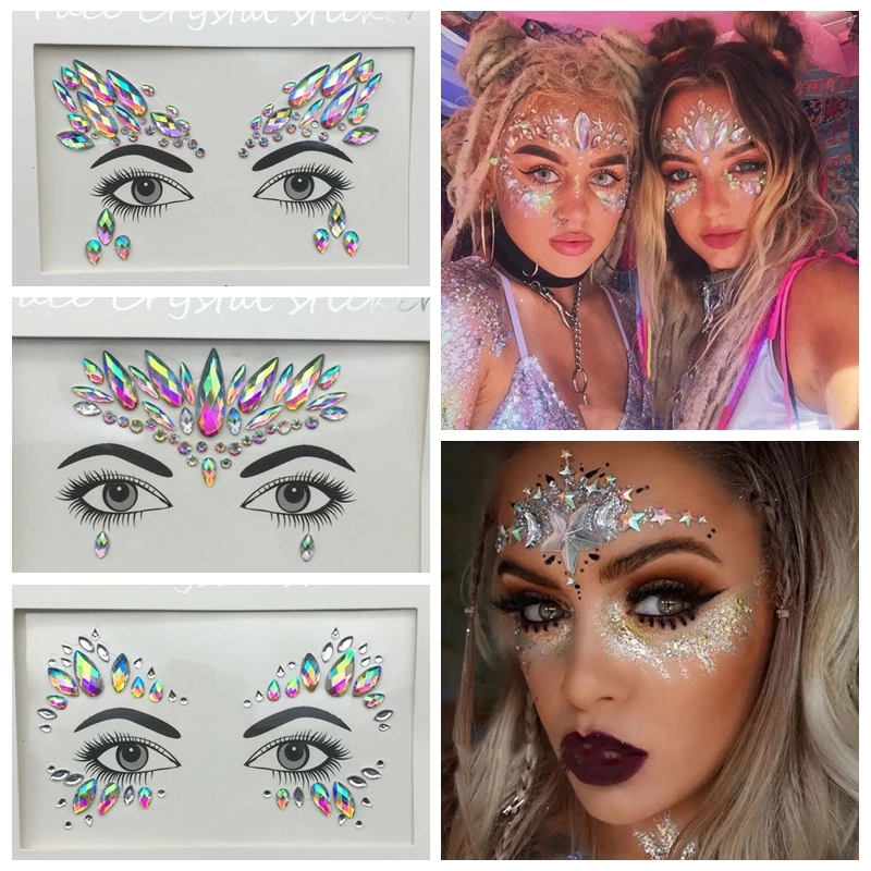 Хрустальные сексуальные украшения для груди временная татуировка Наклейка 3D