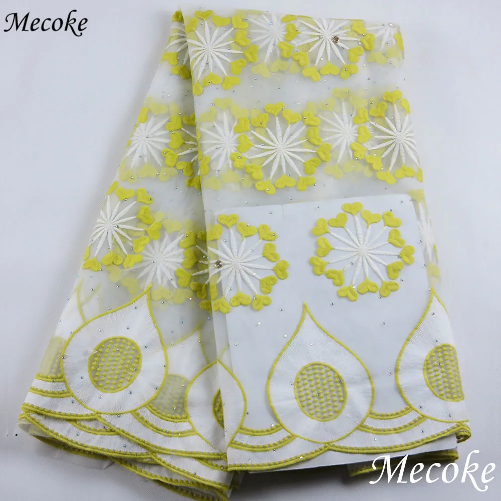 Новые абрикосовые Высококачественные швейцарские вуали кружева Швейцария