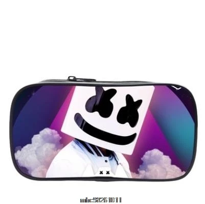 Чехол для карандашей DJ Marshmello на молнии саржевый большой холщовый футляр ручек и