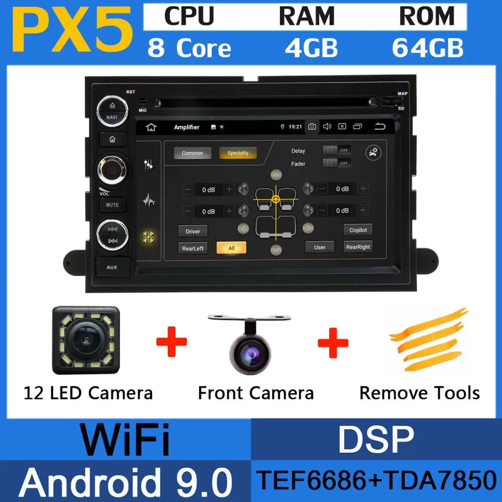 5 USB Octa Core Android 9,0 Автомобильный DVD плеер для Ford F150 F250 F350 F450 F550 2007 2008 2009 2010 2011 2012 2013 автомобильный радиоприемник - Цвет: PX5