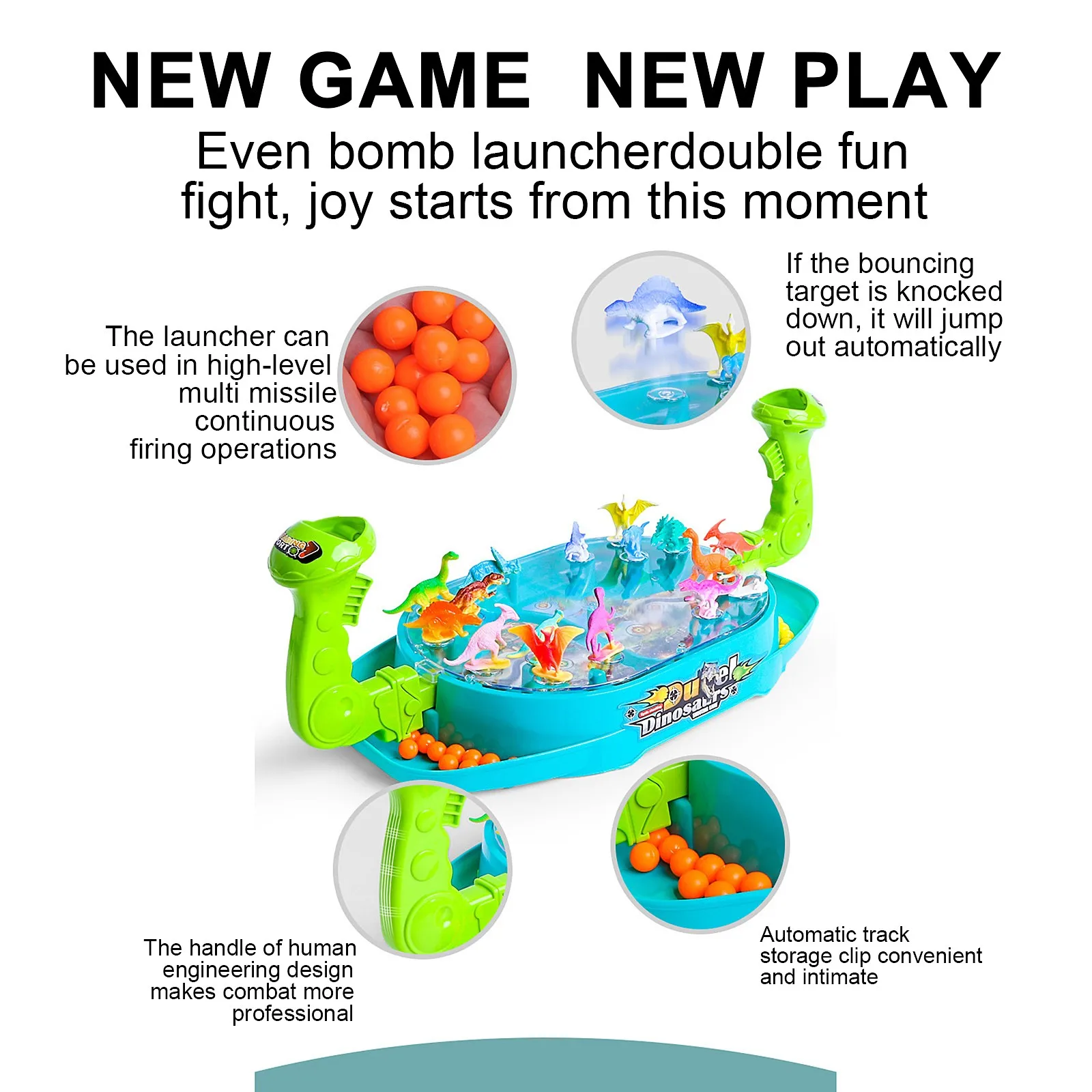 

Dinosaur Bounce Party Board Game Children's Pinball Disk Interactive Intelligent Decorations Christmas Home Ornaments Toy Gift