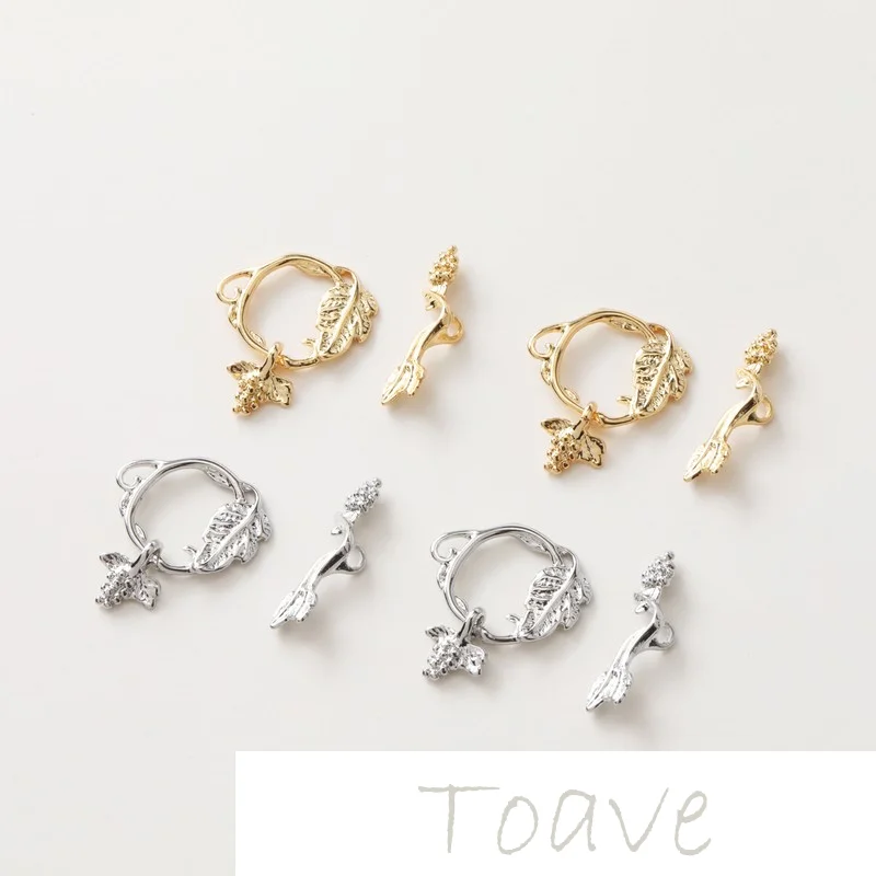 

Лист Винограда OT Соединительная Пряжка позолоченная медь настоящее золото DIY браслет ожерелье соединительные аксессуары