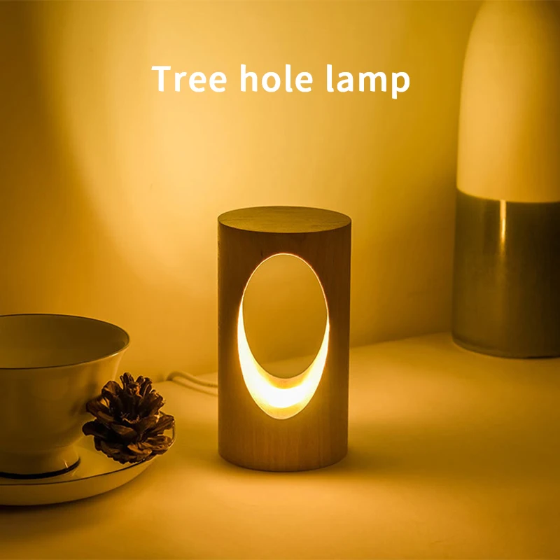 

USB table light Simplicity Art Night Light Japanese Style real hard Wood Zen Style Bedside LED table Lamp desk light desk lamp