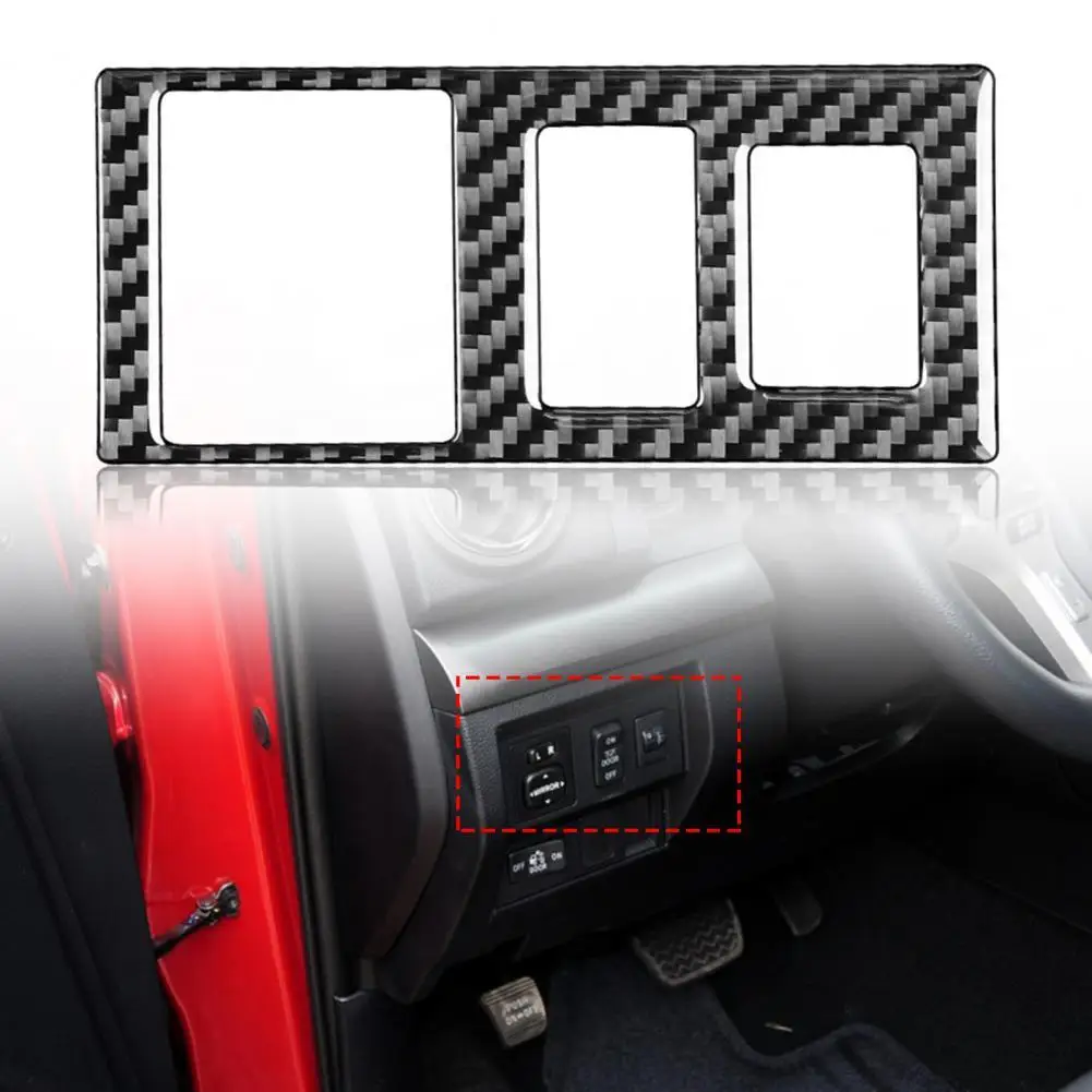 

Carbon Fiber Frame Sticker Protective Exquisite Craftsmanship Headlight Switch Frame Covers for Toyotas Tundra 2014-2018
