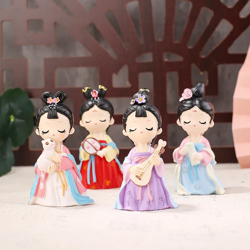 

Полимерный декор с изображением персонажа, Классическая кукла дворцового стиля для декорирования комнаты, креативный подарок на день рожд...