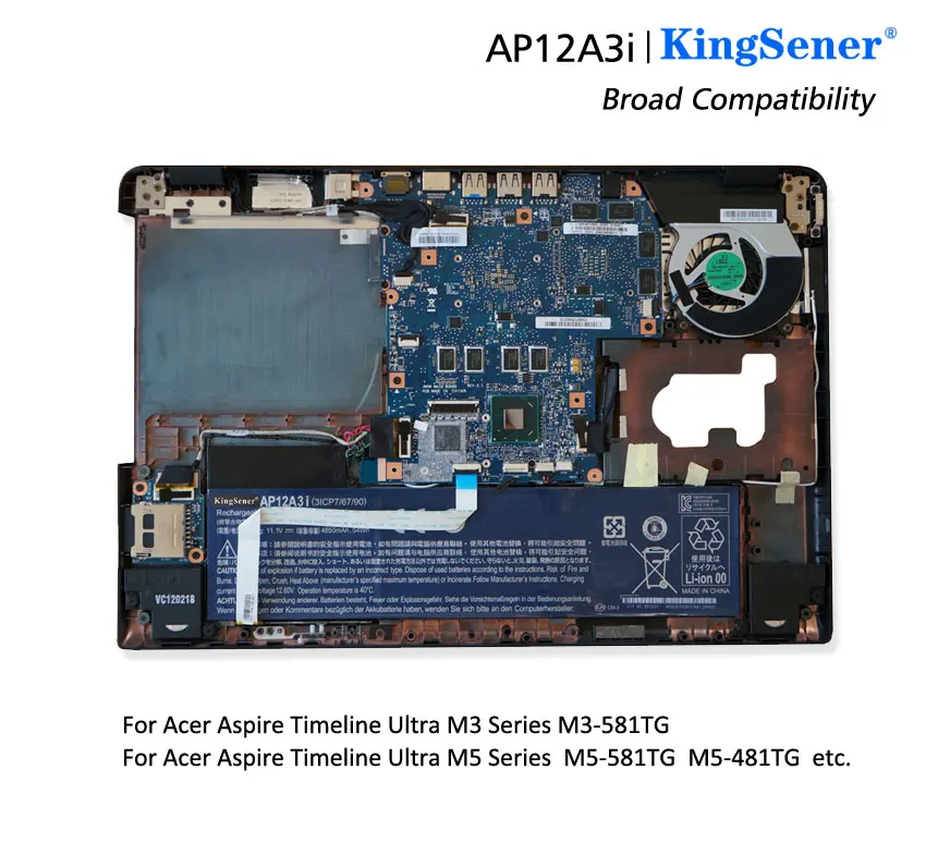 KingSener Батарея AP12A3i для Aspire Timeline Ультра M3 M5 581TG 481TG AP12A4i 11 1 V 4850 мА ч|ap12a3i battery|battery for