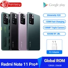 Сотовый телефон Xiaomi Redmi Note 11 Pro + с глобальной прошивкой, 128 ГБ256 ГБ, 8 ядер, тройная камера 920 МП, 120 Вт, зарядка