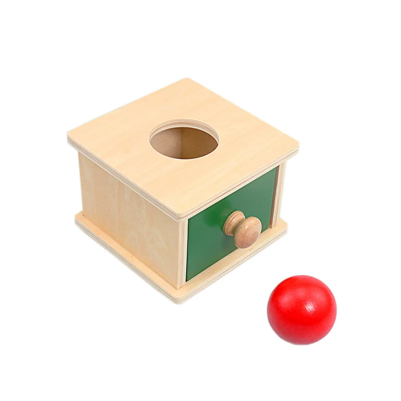 montessori materials match box ball box coin box piggy bank set toys for toddler solid wood infant basic life skill toy 8 24 mon free global shipping