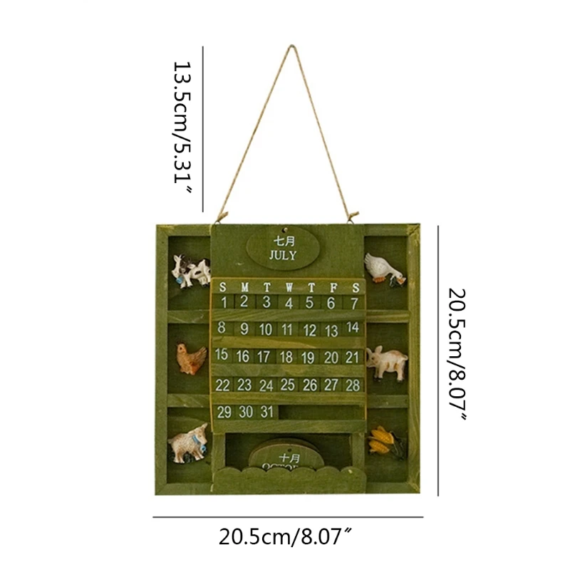 

C5AB Wall Mount Calendar Flip Perpetual Calendar Wooden Calendar Office Home Decoration Desk Calendar Simple Stylish Artwork