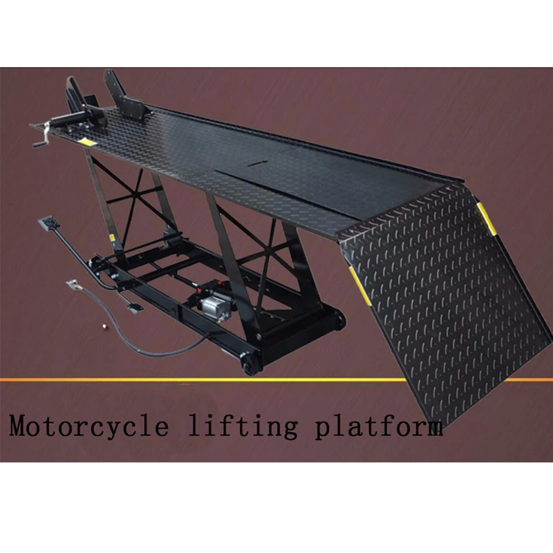 Подъемник для мотоцикла с воздушным приводом ручной двойного назначения